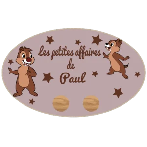 Porte-Manteau écureuil personnalisé avec prénom