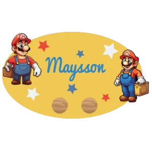 Porte-Manteau mario bros personnalisé avec prénom