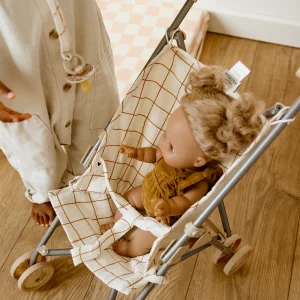 Poussette gaze grands carreaux - Mini Papa