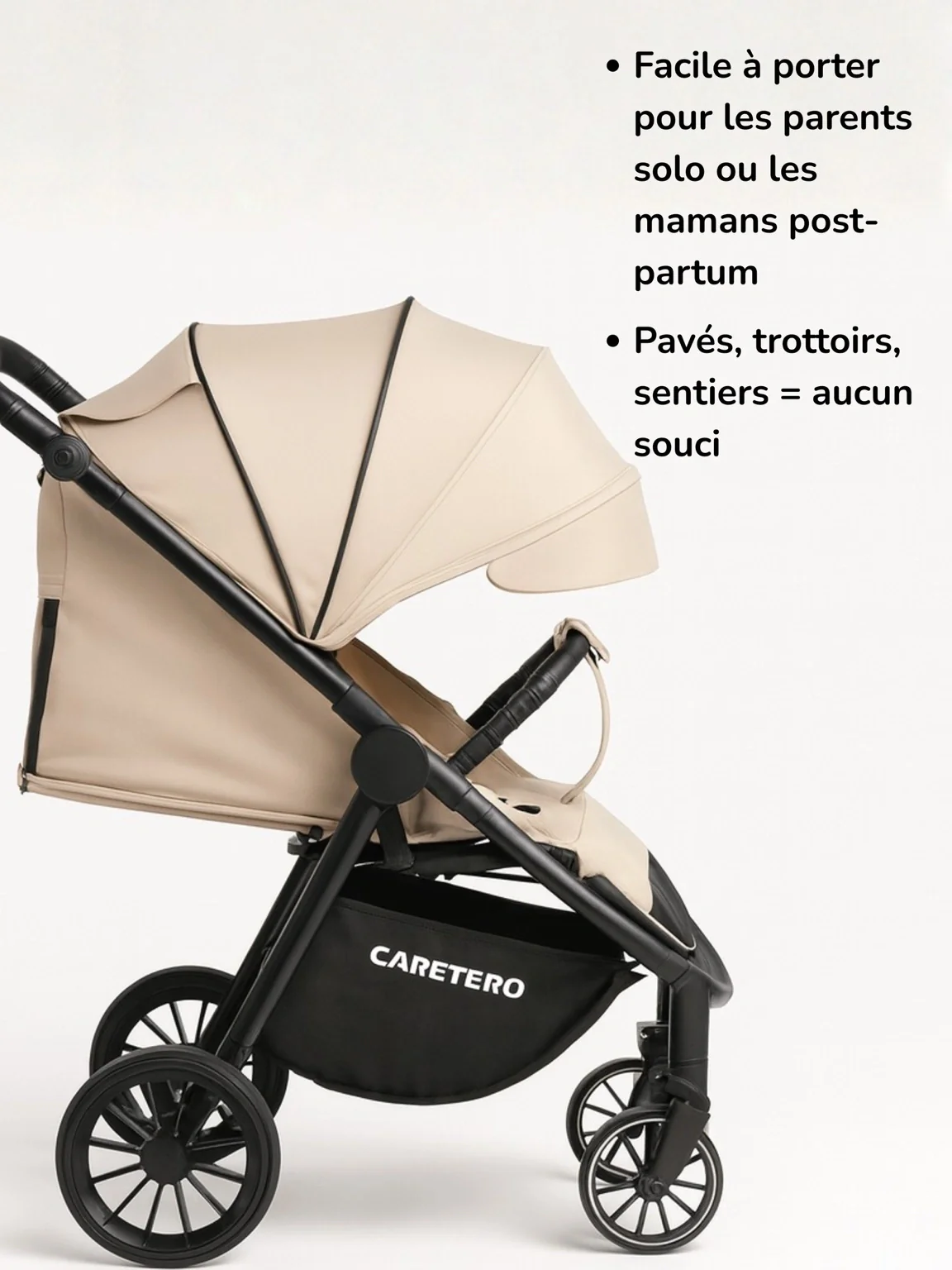 La seule poussette compacte qui protège votre bébé comme une forteresse, sans casser votre dos ni votre budget. – Image 3