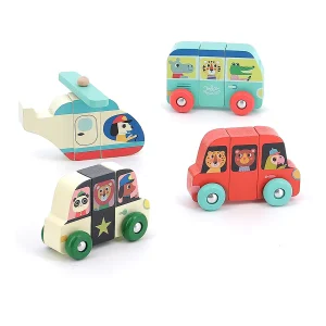 Jouet d’éveil magnétique Rigol’auto – véhicules 2 ans