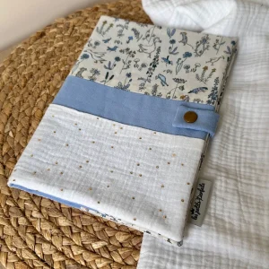 Protège carnet de santé thème double gaze Oiseaux (avec prénom)