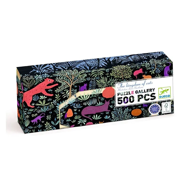 Puzzle 500 pièces Le Royaume des Chats - Panoramique