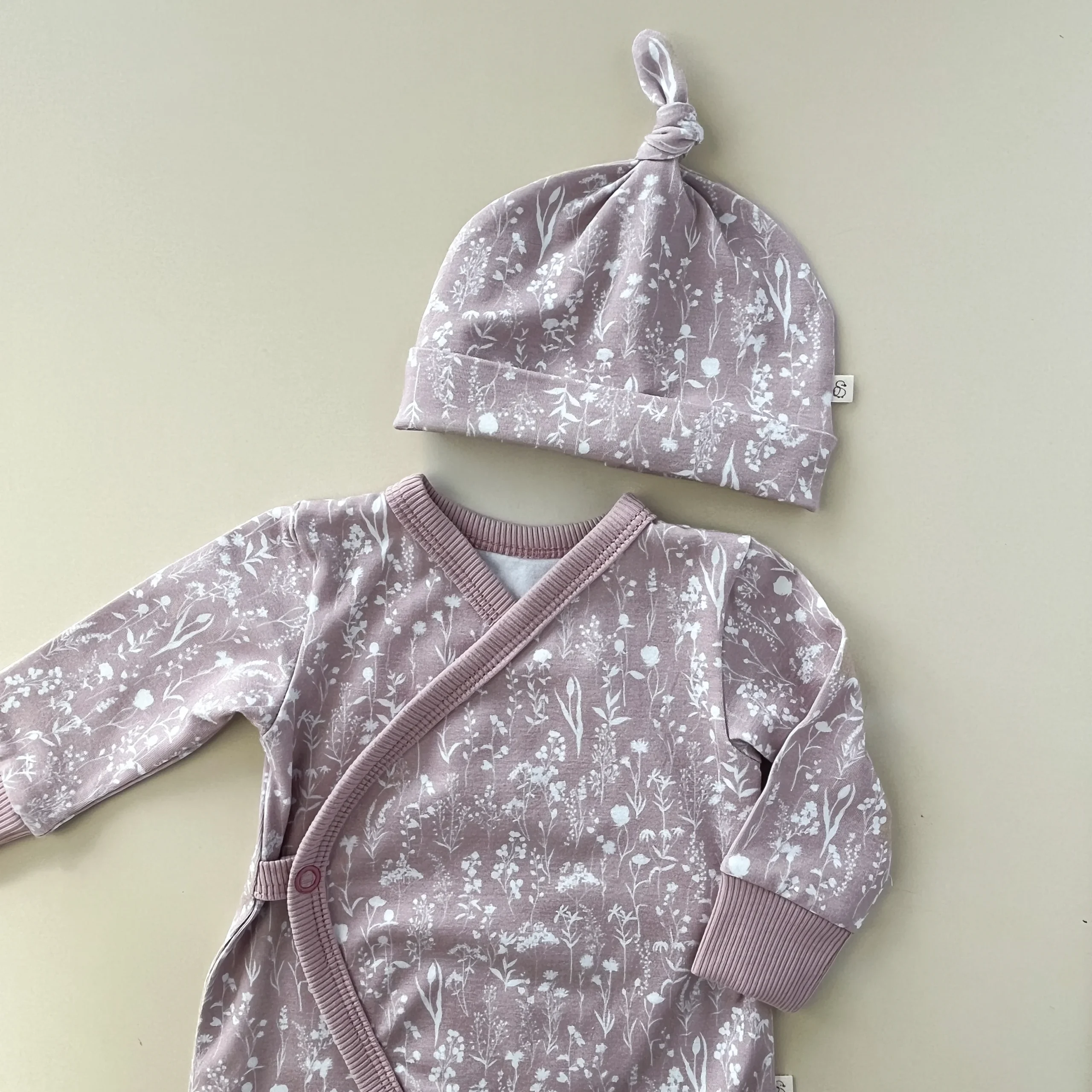 Pyjama bébé jersey imprimé Fleurs Roses – Image 5