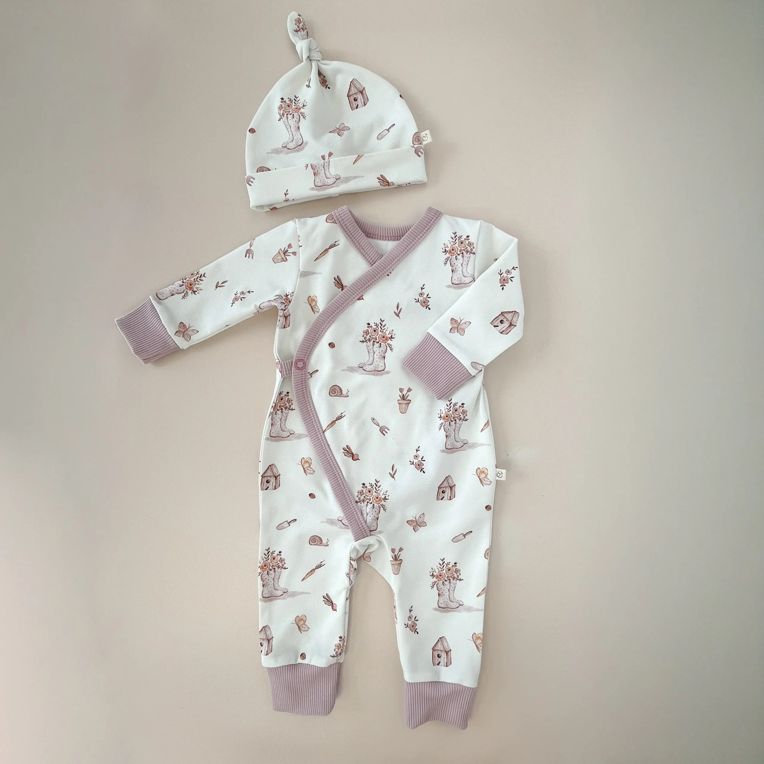 Coffret de naissance bébé fille – Motif Jardin fleuri – Image 2