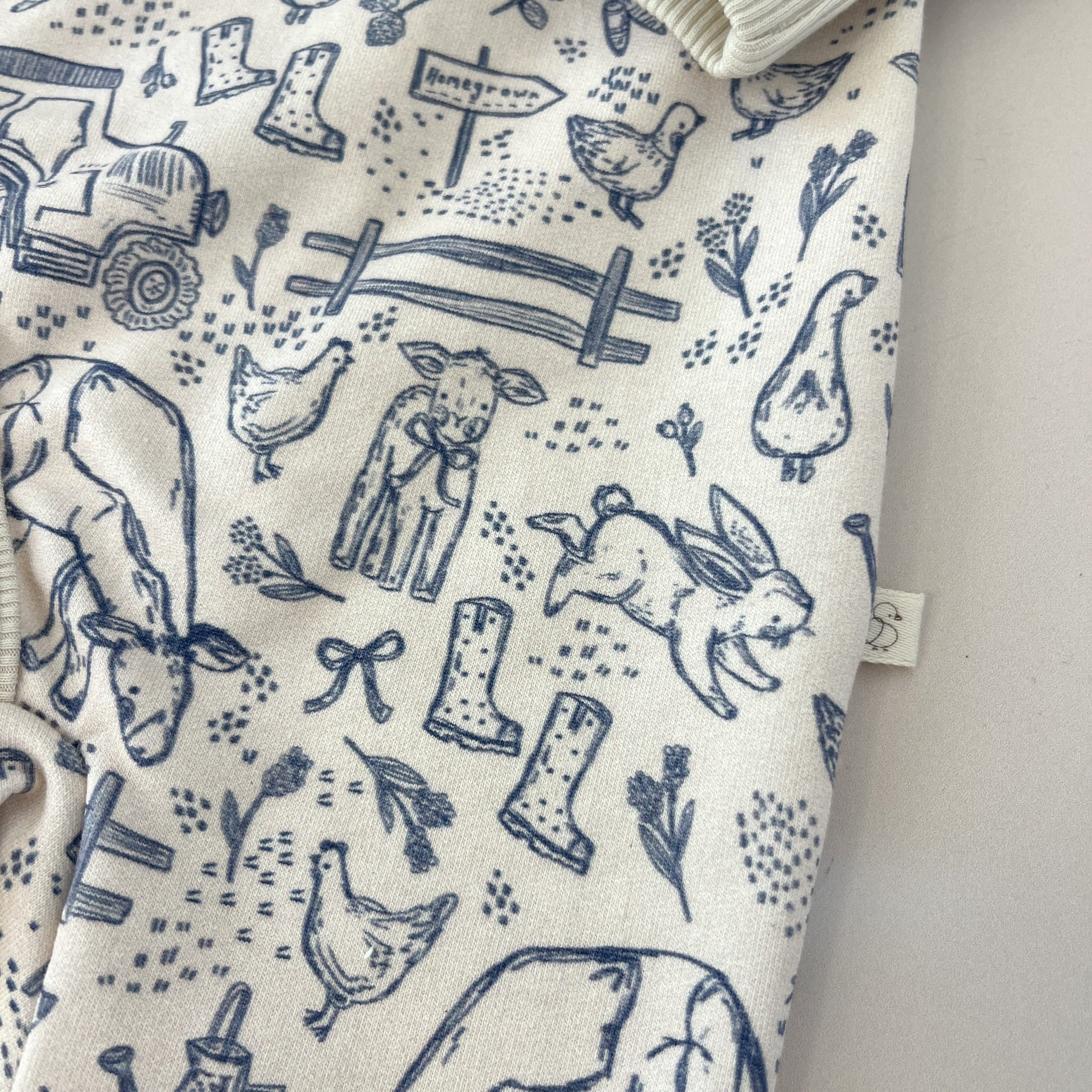 Pyjama bébé en maille bouclette imprimé Animaux de la Ferme – Image 4