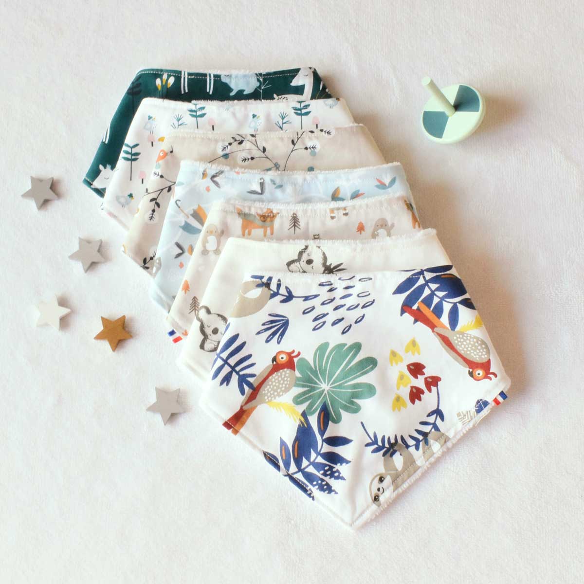 Coffret de 7 bavoirs bandana – Image 3