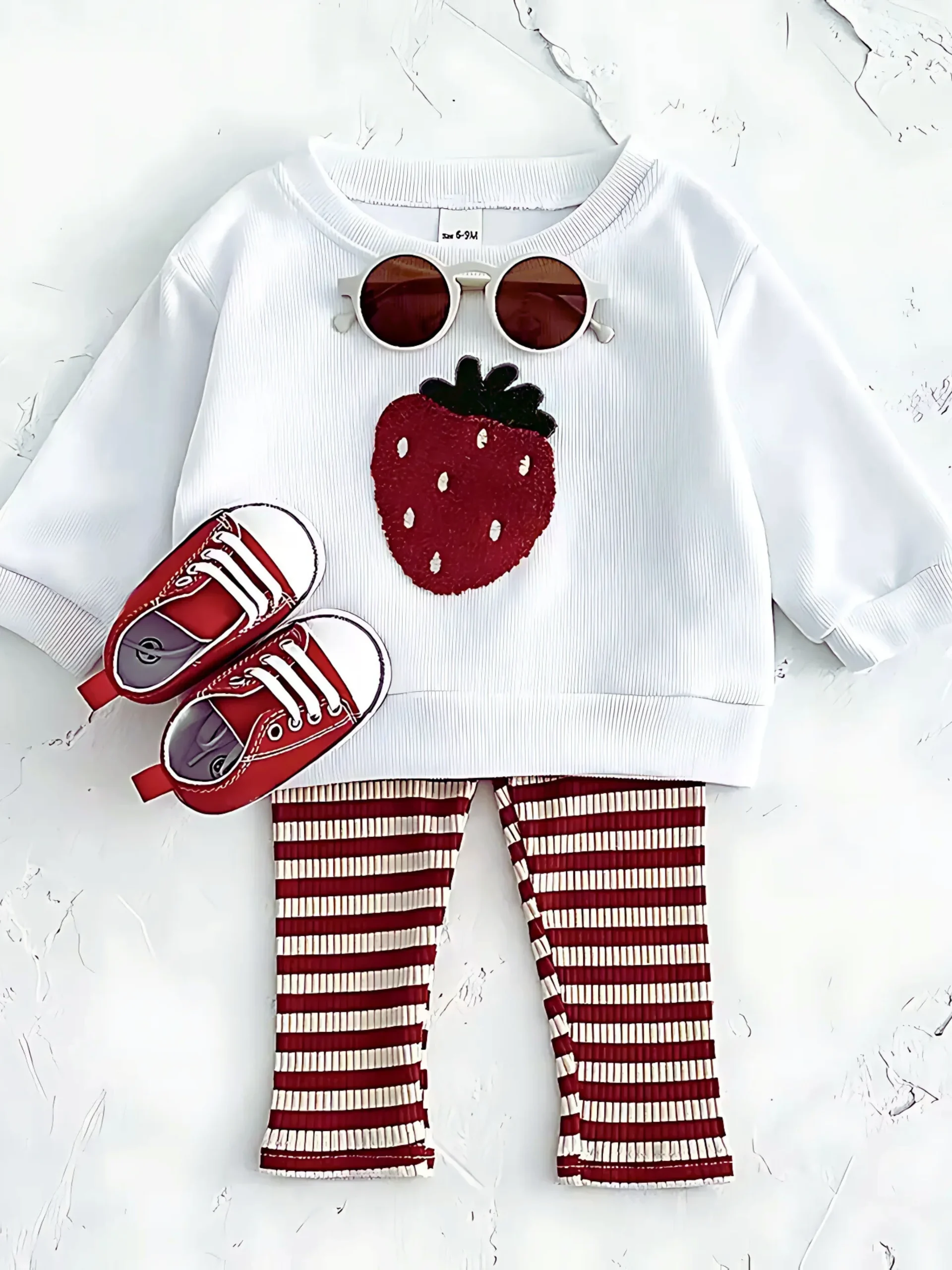 Style Vitaminé & Confort Mixte | L'Ensemble Sweat & Pantalon avec Broderie Fruits – Image 3