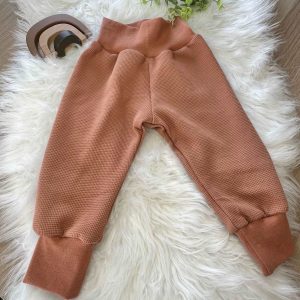 Sarouel jersey nid d'abeille coloris Cassonade