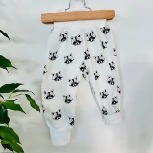 Sarouel jersey molleton raton laveur fond écru