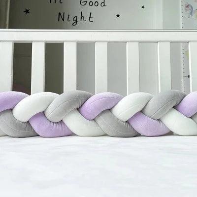 Tour de lit Tressé| Rose,gris,blanc – Image 9