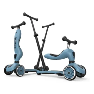 Trottinette 2-1 HIGHWAYKICK 1 PUSH&GO - BLEU ACIER