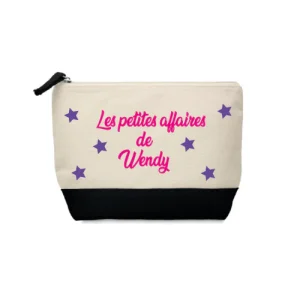 Trousse de toilette personnalisée Les petites affaires et prénom