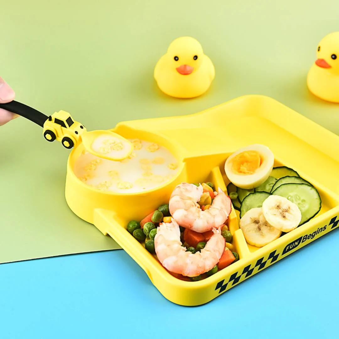 Coffret Repas Pour Bébé - CoursePlate™ - Jaune – Image 4