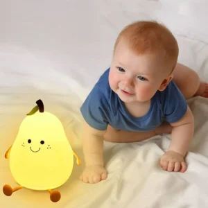 Veilleuse bébé| Veilleuse Led sans fil Mlle Poire🍐