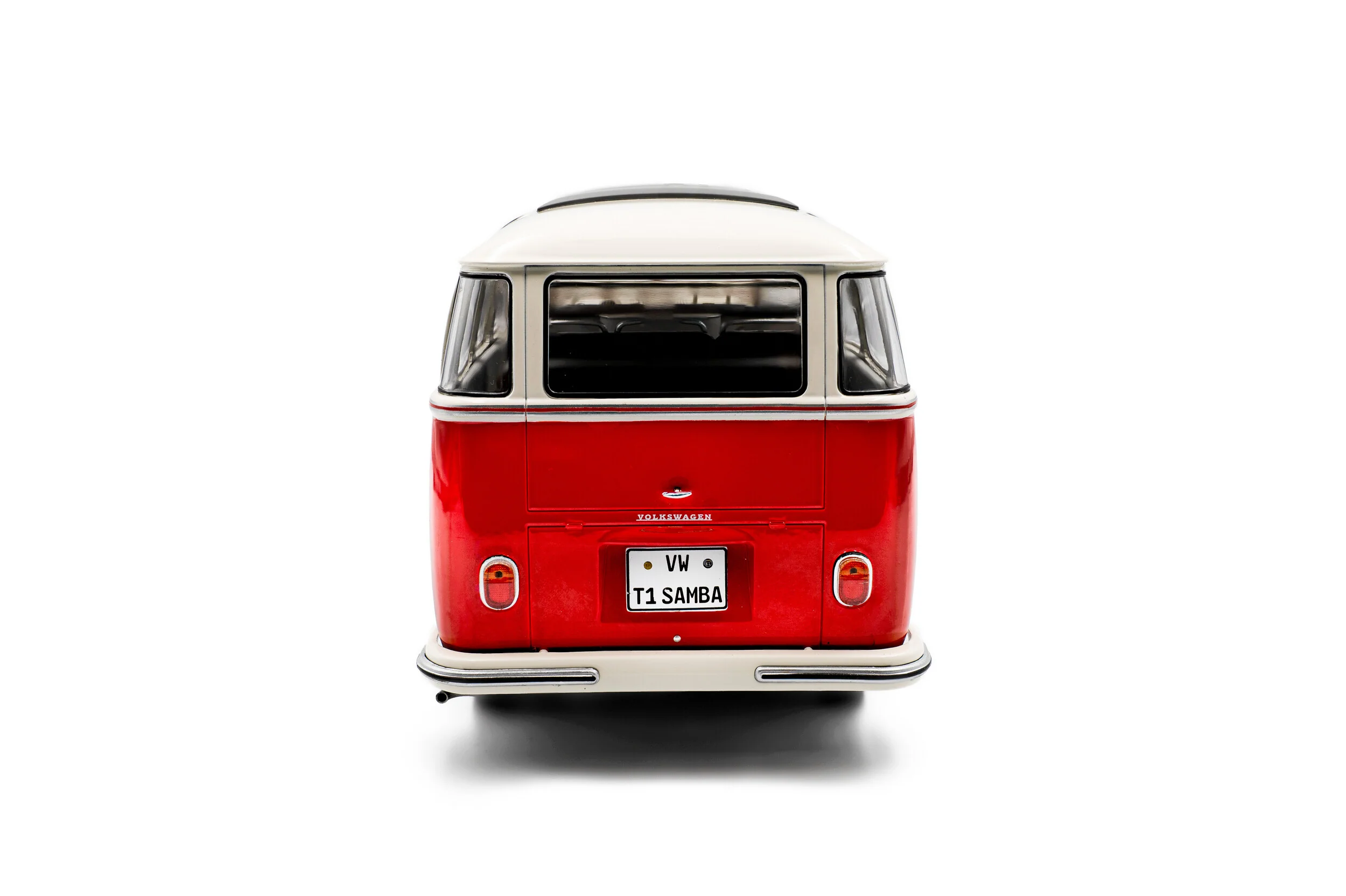 Volkswagen T1 Samba Bus 1/18 1962 Rouge - Miniature métal – Image 3