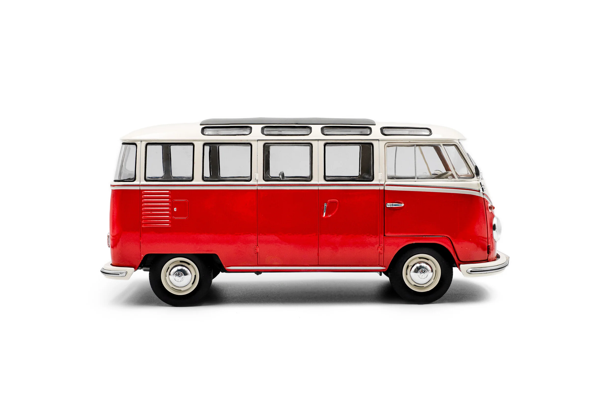 Volkswagen T1 Samba Bus 1/18 1962 Rouge - Miniature métal – Image 5